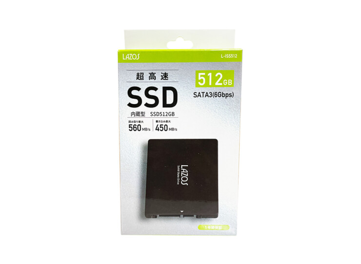 内蔵型SSD 512GB SATA3(6Gbps) LAZOS:L-ISS512 - WING WebShop